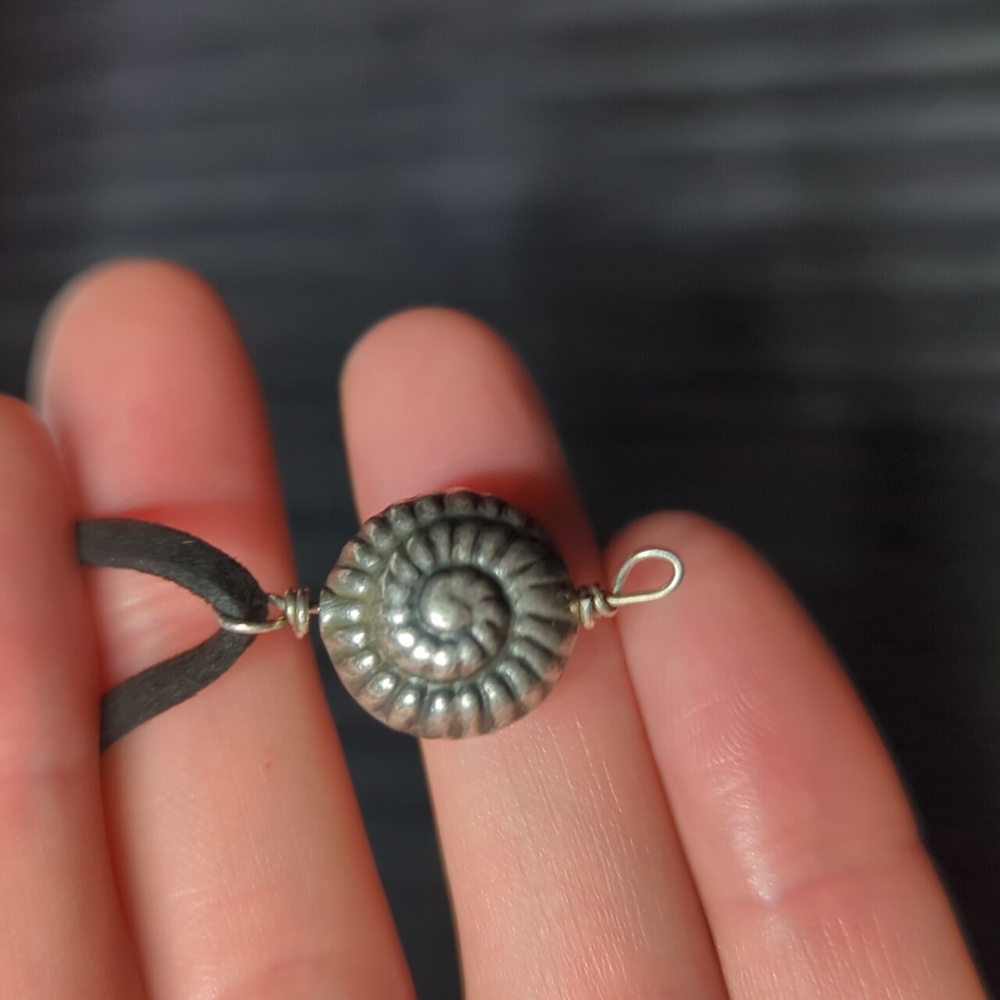 Sterling Silver Nautilus Spiral Shell Necklace